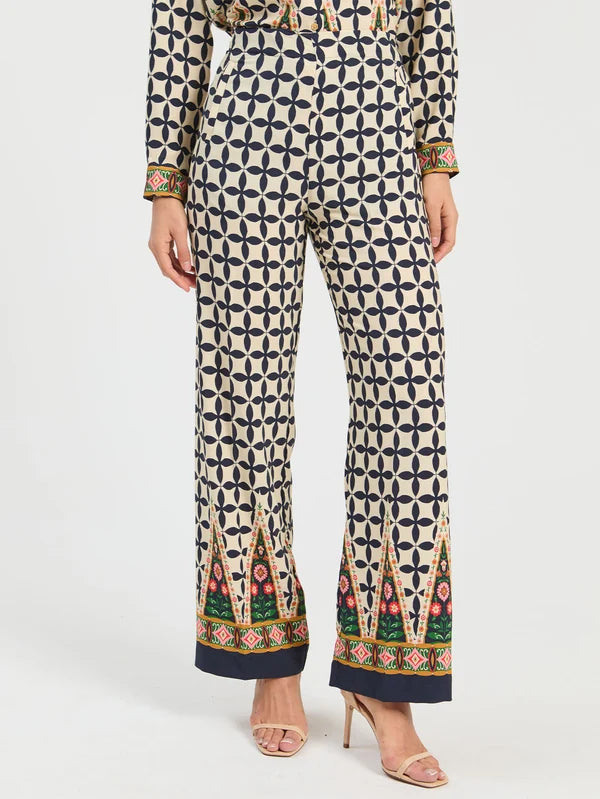 34078 Folk Geometric Print Trousers