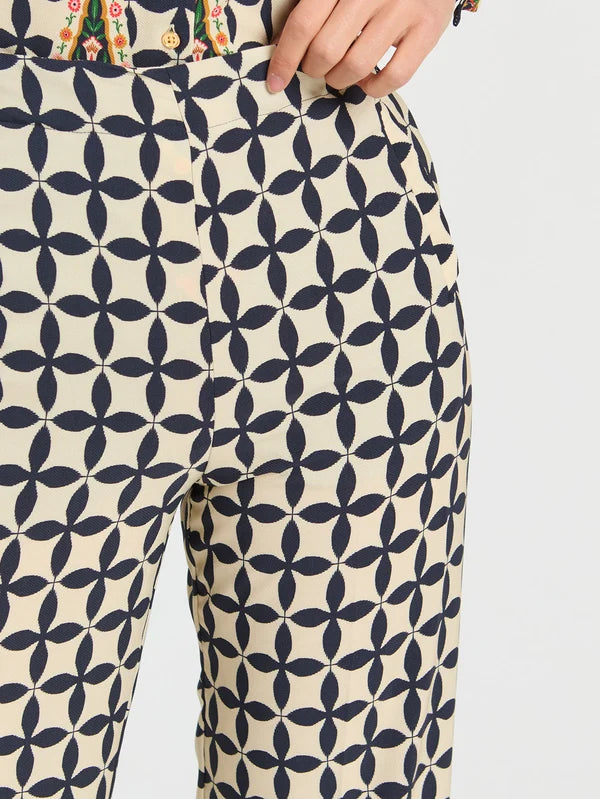 34078 Folk Geometric Print Trousers