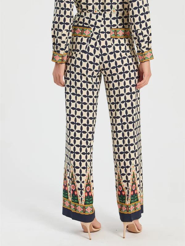 34078 Folk Geometric Print Trousers