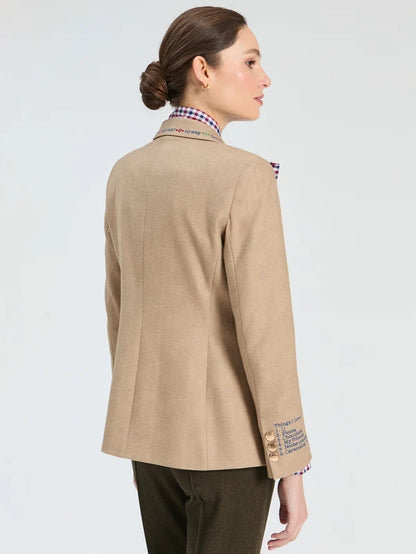 Beige Herringbone Jacket 34106