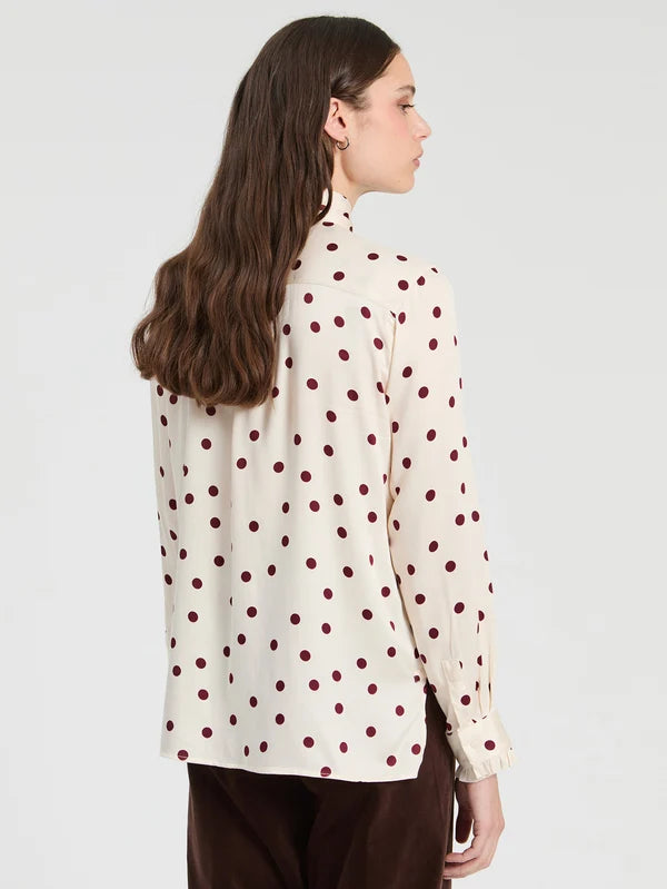 White Shirt With Red Polka Dots 34163