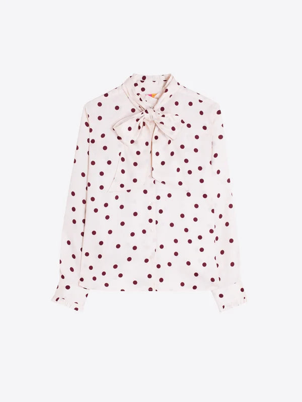 White Shirt With Red Polka Dots 34163