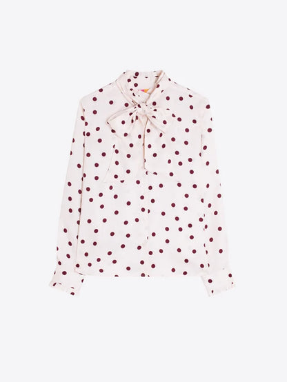 White Shirt With Red Polka Dots 34163