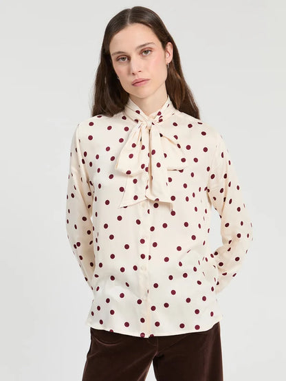 White Shirt With Red Polka Dots 34163