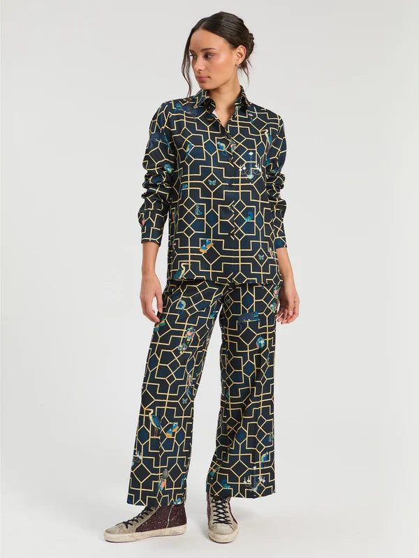34238-34210 Bamboo Navy Shirt and Pant Set 34238-34210