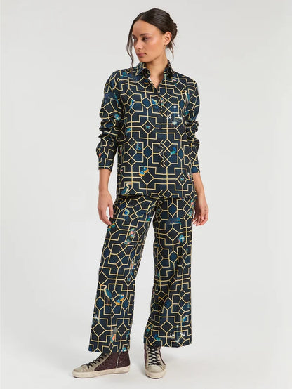 34238-34210 Bamboo Navy Shirt and Pant Set 34238-34210