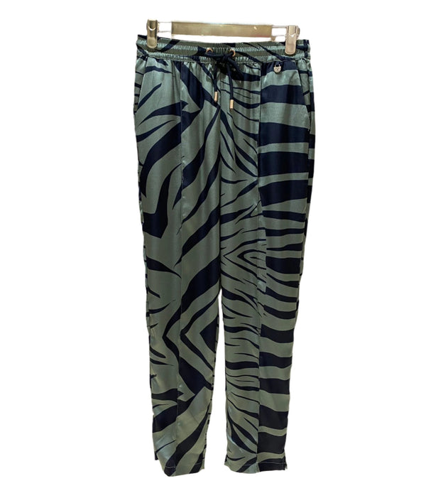 Two Tone Zebra Print Pants