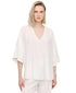 43-2271 (V Neck Sequin Shoulder Top) أعلى الكتف الترتر الرقبة الخامس