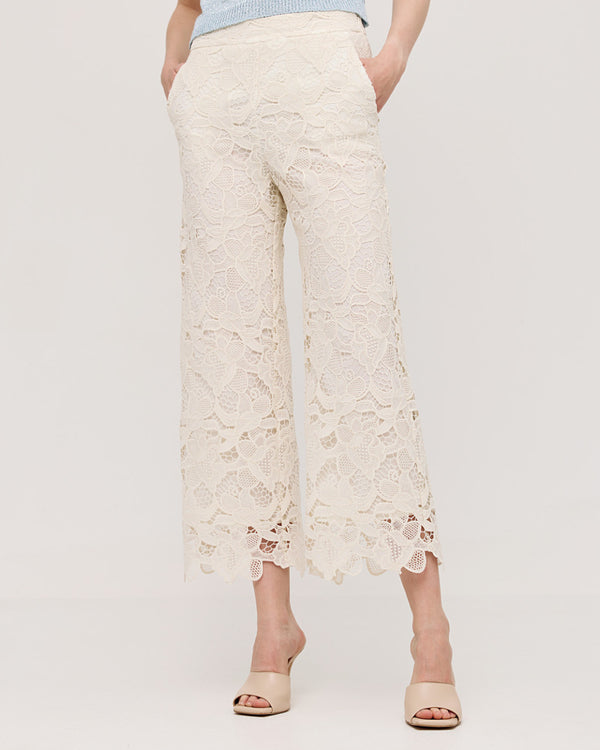 43-5180 Cropped Lace Pants السراويل الدانتيل اقتصاص