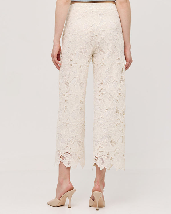 43-5180 Cropped Lace Pants السراويل الدانتيل اقتصاص