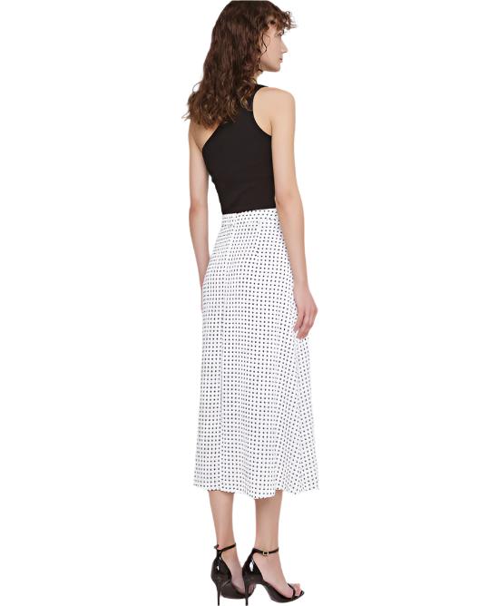 43-6023 (Wrapped Polka Dot Skirt) تنورة منقطة ملفوفة