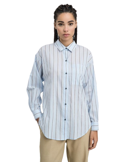 43-7051 (Oversized Striped Shirt) قميص مخطط المتضخم