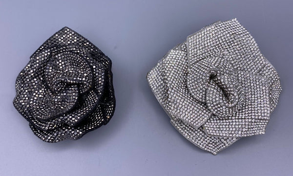 44-4091 Rhinestone Flower Pin Broche حجر الراين زهرة دبوس بروش