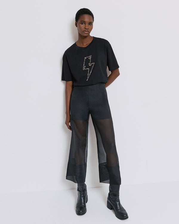 44-5058 Organza Cropped Pants الأورجانزا السراويل اقتصاص