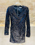 E3AB156 Vibrant Purple Sequins Mini Dress