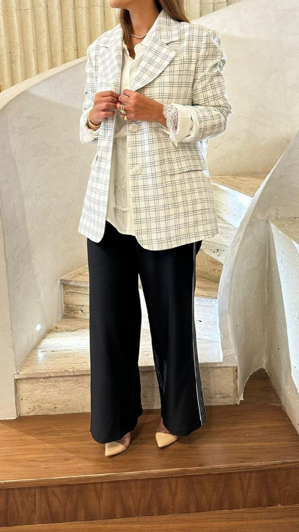 COBBC5013 (Plaid Patterned Jacket) سترة منقوشة منقوشة