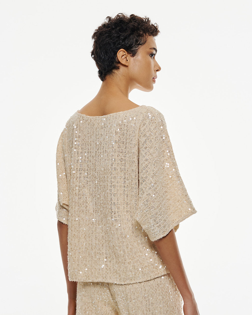 53-2167 Sequins Tops بلوزات مزينة بالترتر - Brown Loft