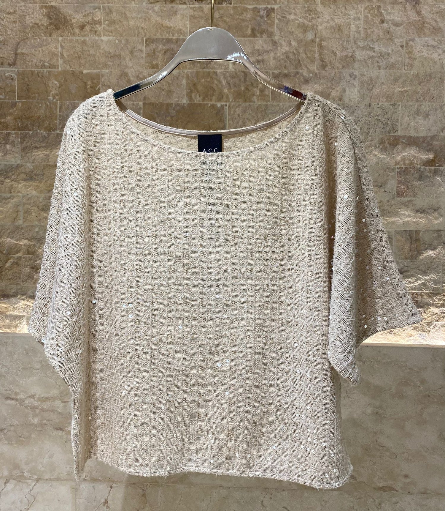 53-2167 Sequins Tops بلوزات مزينة بالترتر - Brown Loft