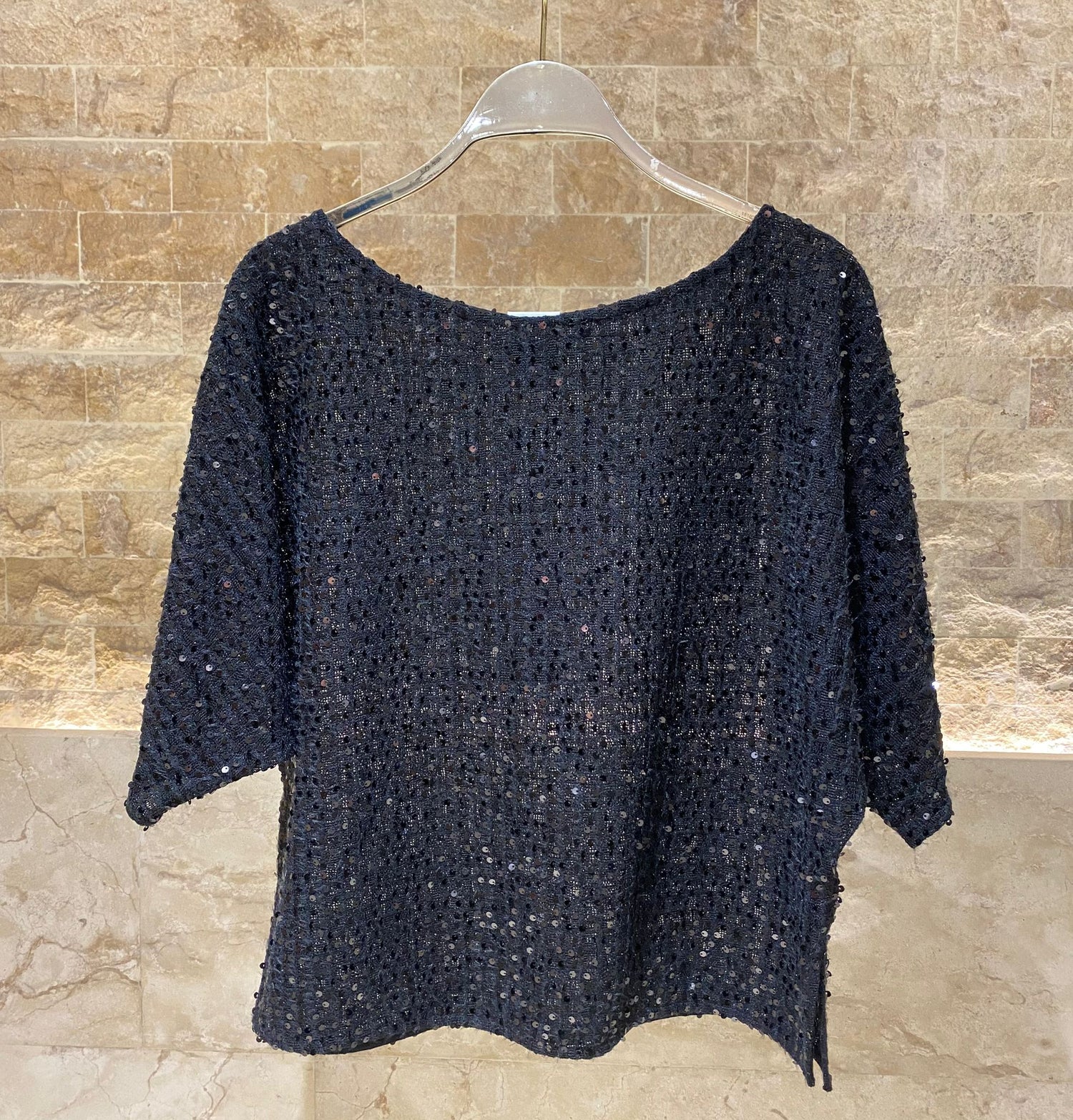 53-2167 Sequins Tops بلوزات مزينة بالترتر - Brown Loft