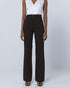53-5028 High Waist Slightly Flare Pants - Brown Loft
