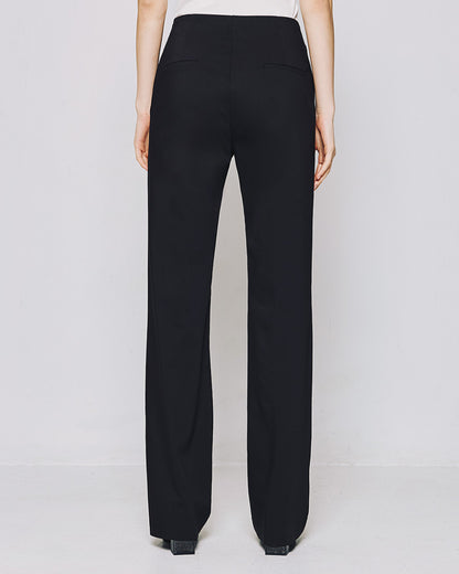 53-5028 High Waist Slightly Flare Pants - Brown Loft