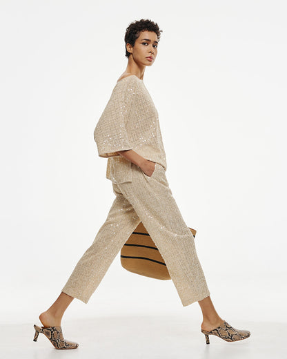 53-5116 Sequins Pants - Brown Loft