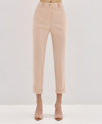 53-5150 High Waist Ankle Length Pants - Brown Loft