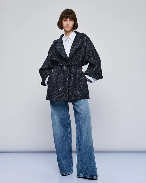 54-1007 Tweed Lurex Sequins Jacket سترة تويد مزينة بترتر لوريكس