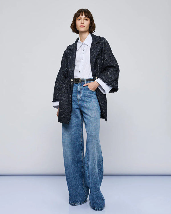 54-1007 Tweed Lurex Sequins Jacket سترة تويد مزينة بترتر لوريكس