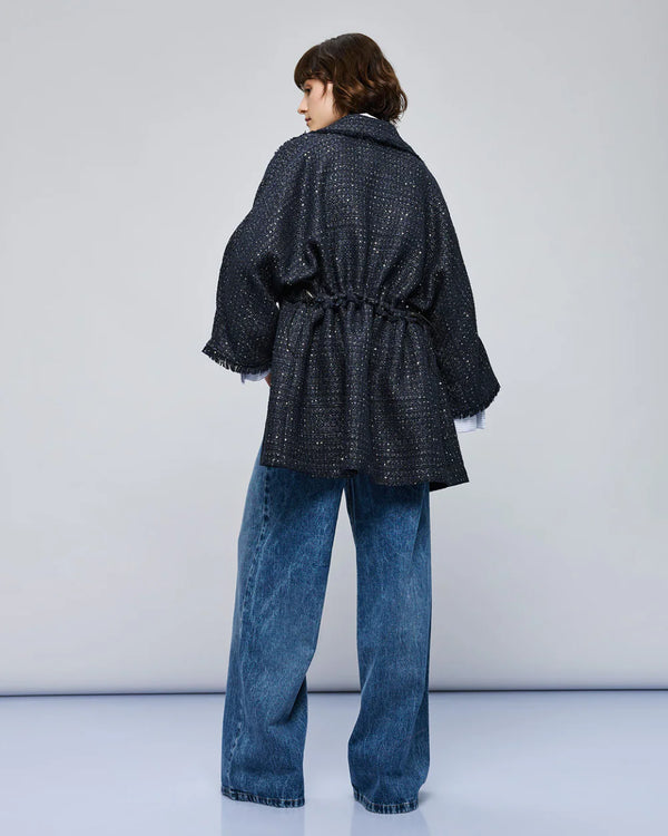 54-1007 Tweed Lurex Sequins Jacket سترة تويد مزينة بترتر لوريكس