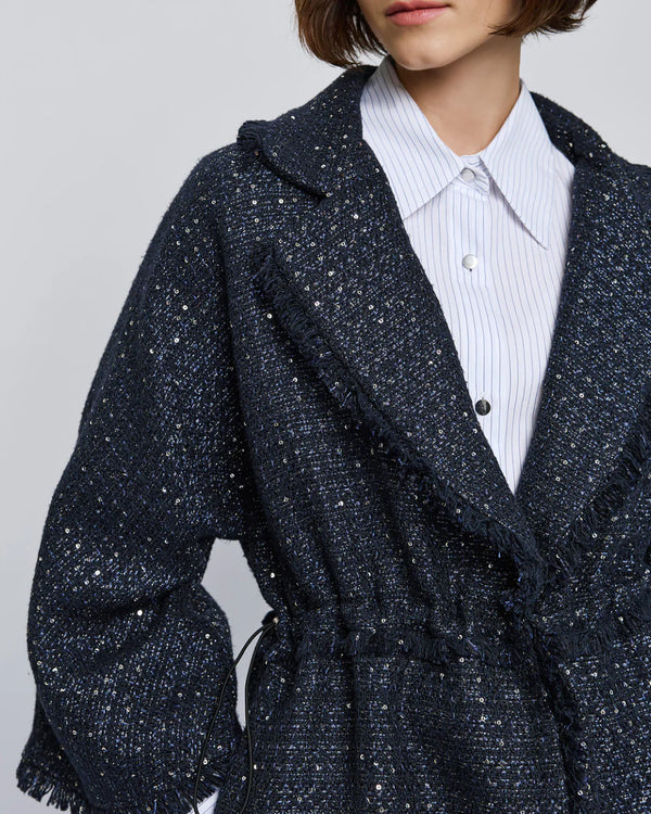54-1007 Tweed Lurex Sequins Jacket سترة تويد مزينة بترتر لوريكس