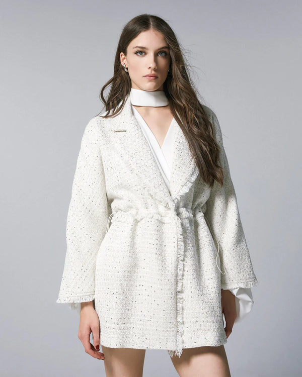 54-1007 Tweed Lurex Sequins Jacket سترة تويد مزينة بترتر لوريكس