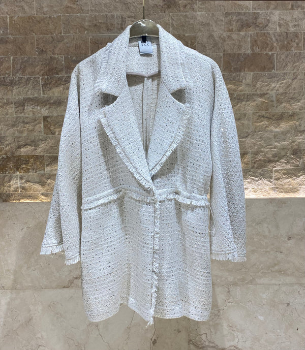 54-1007 Tweed Lurex Sequins Jacket سترة تويد مزينة بترتر لوريكس