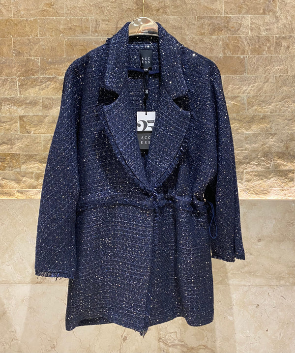 54-1007 Tweed Lurex Sequins Jacket سترة تويد مزينة بترتر لوريكس