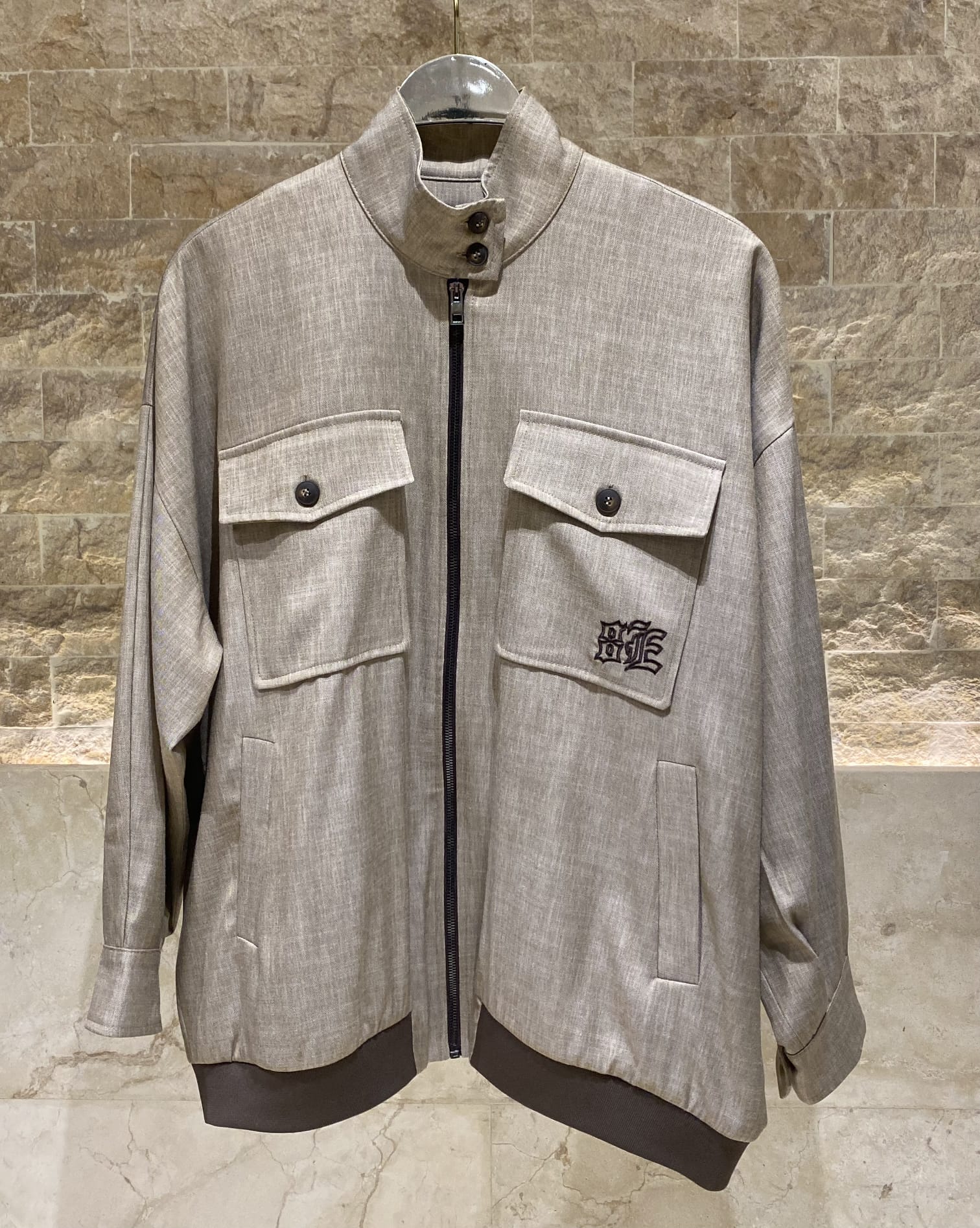 54-1021/5047 Oversized Jacket and Straight Leg Pants - Brown Loft