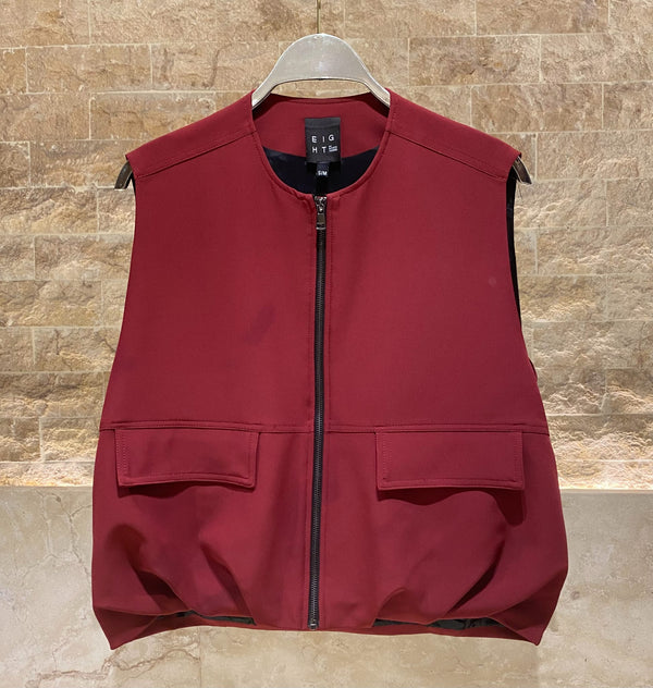 54-1025/5043 Sleeveless Jacket and Wide Leg Pants سترة بدون أكمام وبنطال واسع الساقين