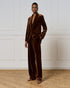 54-1035/5039 Velvet Jacket and Pants - Brown Loft