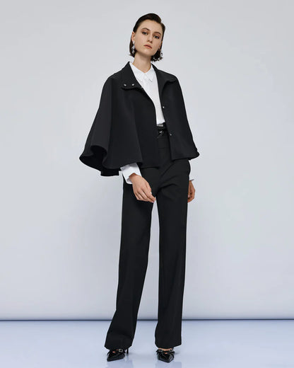 54-1037 Oversized Cape Jacket - Brown Loft