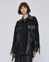 54-1043 Faux Leather Jacket with Fringe - Brown Loft