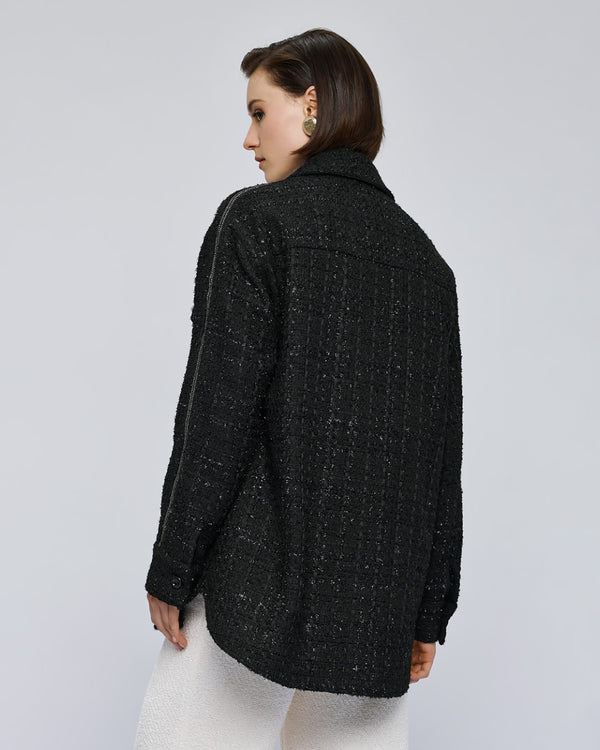 54-1044  Tweed Lurex Long Jacket جاكيت طويل من التويد اللامع