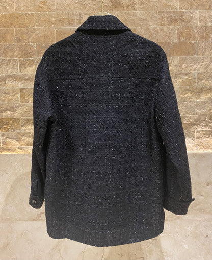 54-1044 Tweed Lurex Long Jacket - Brown Loft
