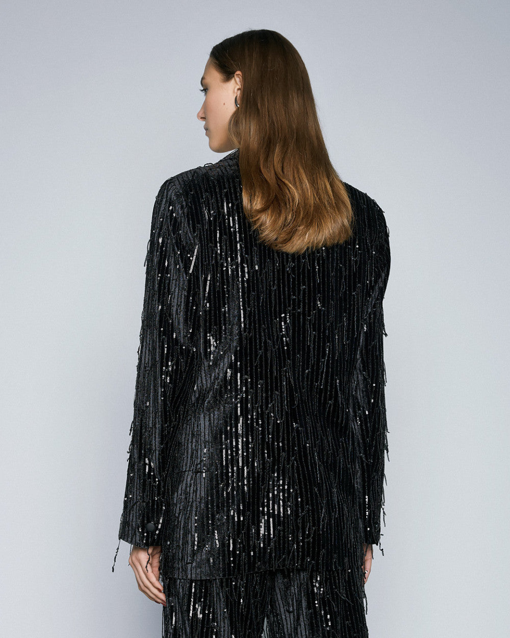 54-1094 Velvet Sequins Jacket - Brown Loft