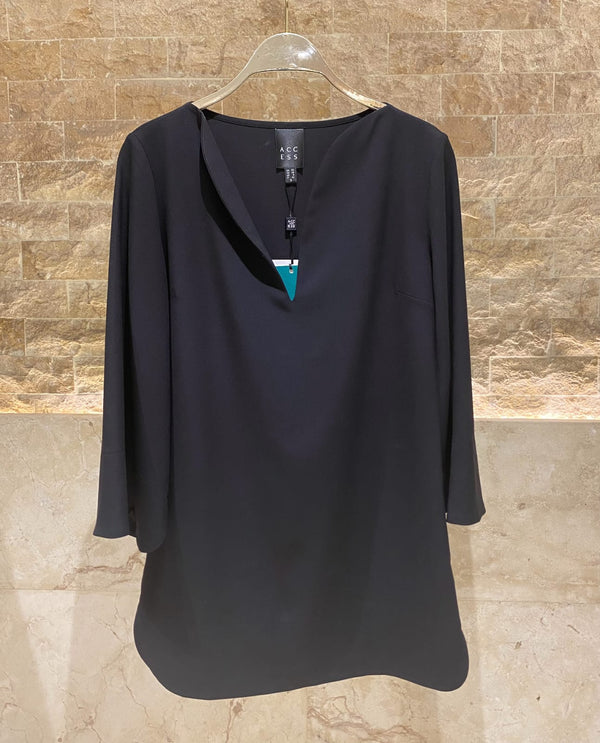 54-2072/5038 Long Top and Flare Pants بلوزة طويلة وبنطال واسع