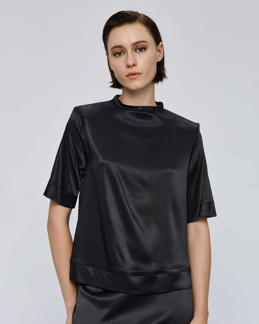 54-2112 Satin Top - Brown Loft