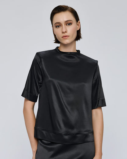 54-2112 Satin Top - Brown Loft
