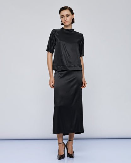54-2112 Satin Top - Brown Loft