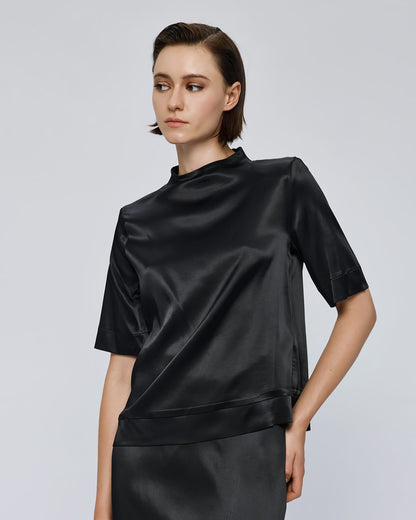 54-2112 Satin Top - Brown Loft