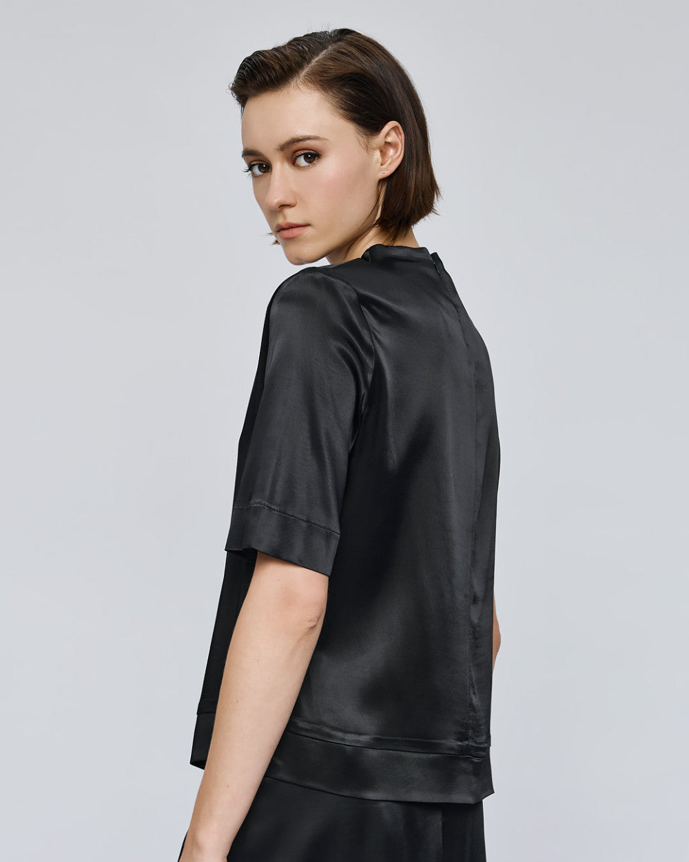 54-2112 Satin Top - Brown Loft