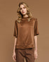 54-2112 Satin Top - Brown Loft