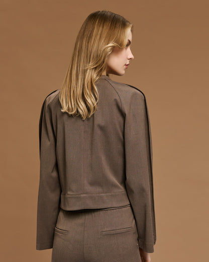 54-2124 Cropped Top - Brown Loft
